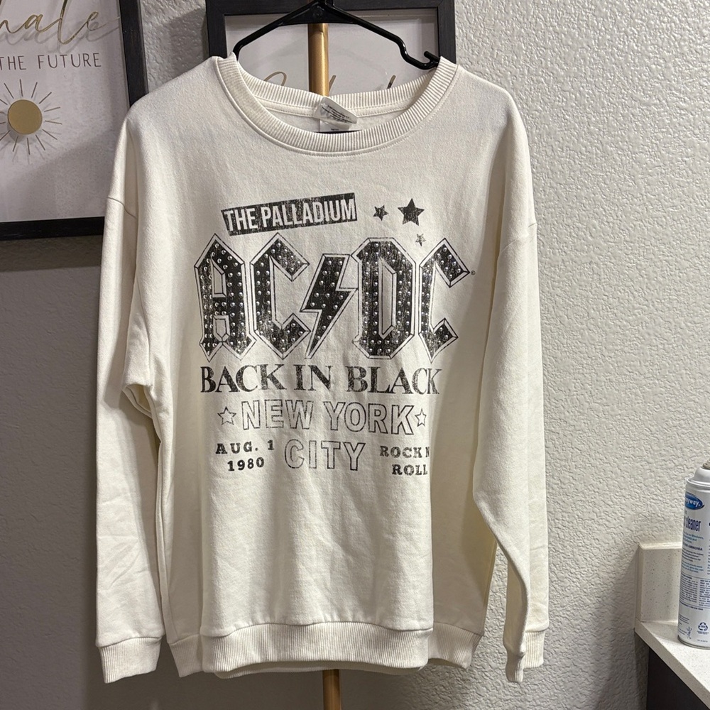AC/DC White Sweatshirt